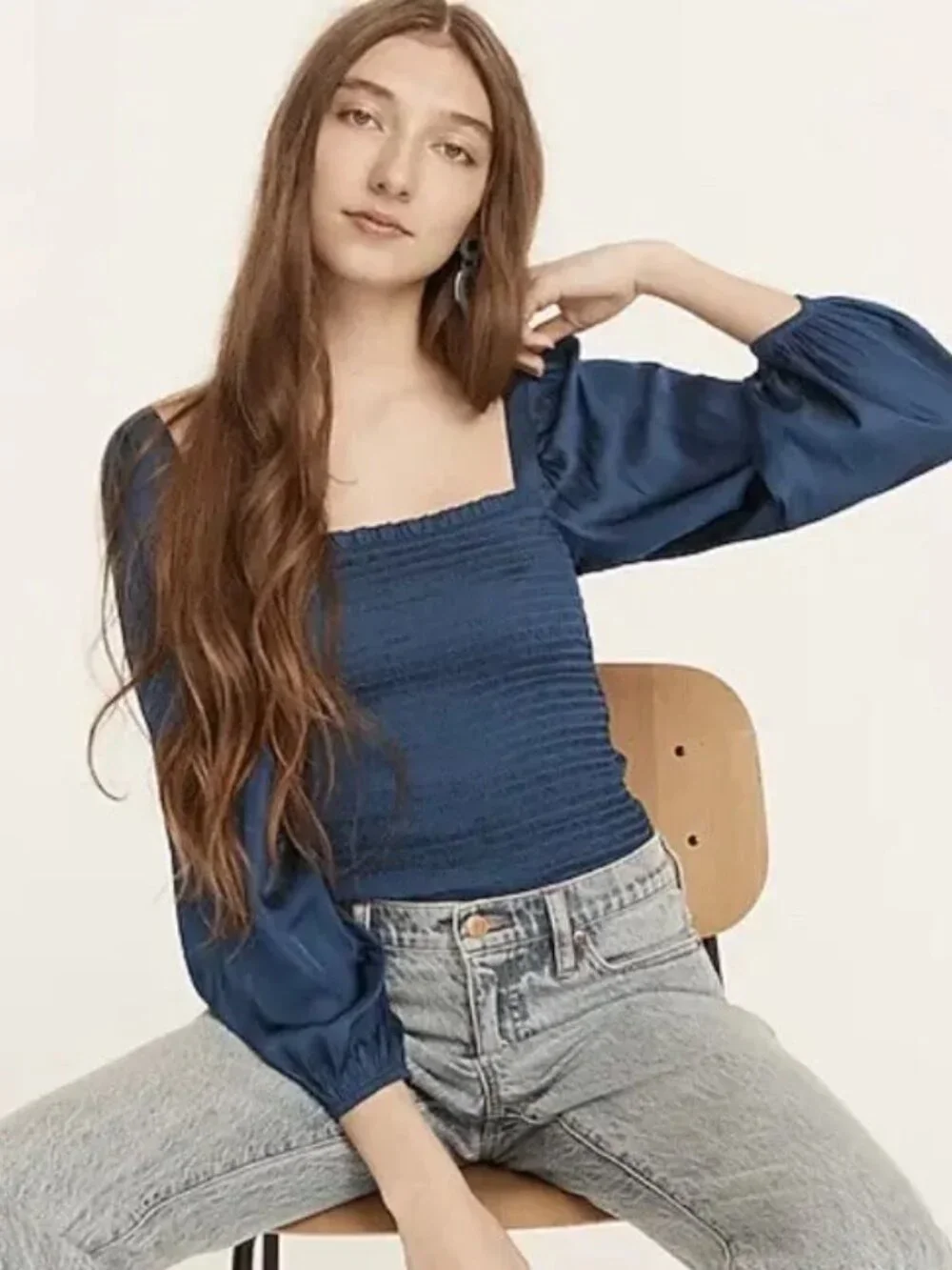 NWT J.Crew Smocked Top